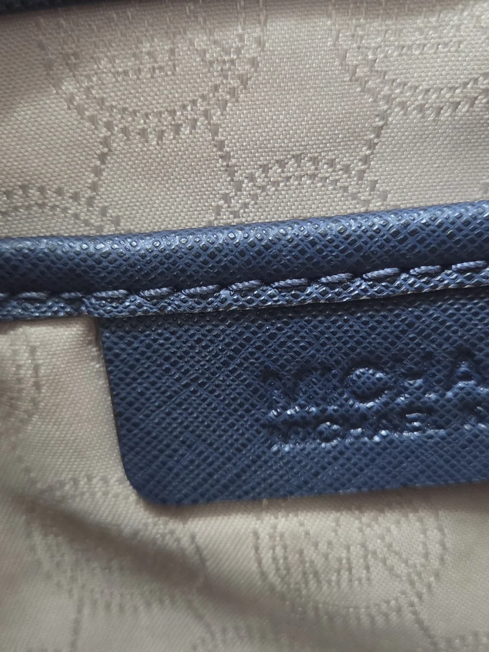 Michael Kors Navy Saffiano Dome Satchel